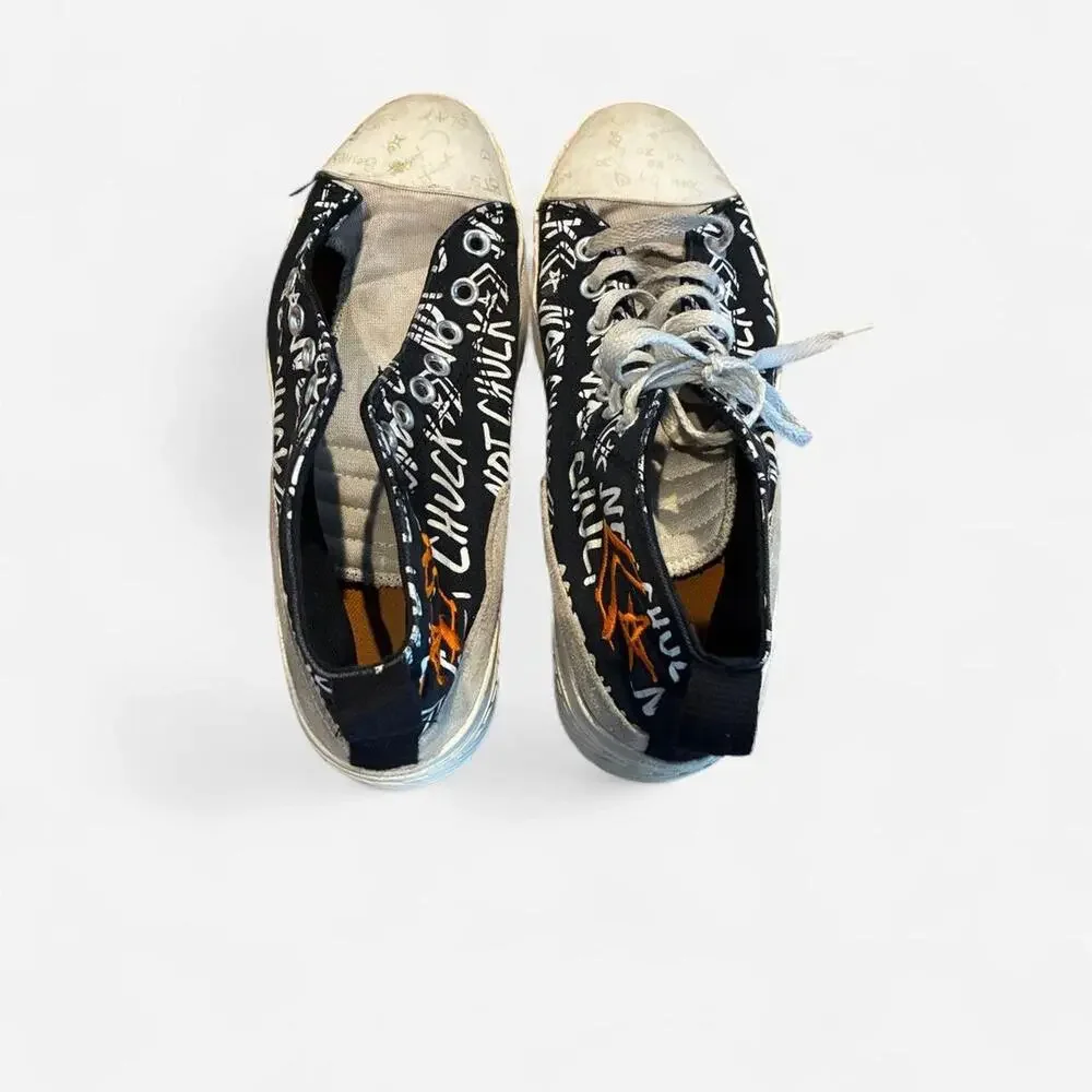 Converse Chuck Taylor All Star 70s black‎ multi coloured trainers Sz 8